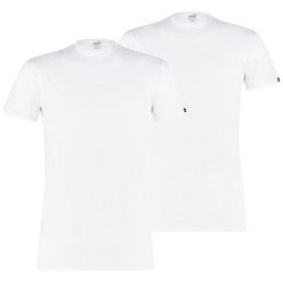 T-shirt thermique homme Puma Basic 2P Crew Tee blanc White