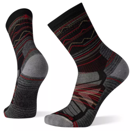 Chaussettes Smartwool Hike Light Cushion Mountain Range Pattern Crew Socks vert black