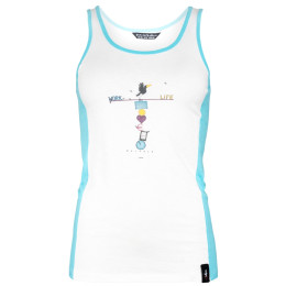 Top femme Chillaz Active Balance blanc / bleu Creme/LightBlue