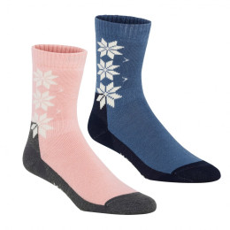 Chaussettes Kari Traa Kt Wool Sock 2PK rose / bleu Fai