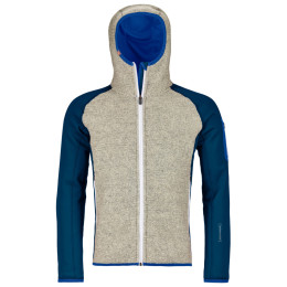 Sweat-shirt homme Ortovox Fleece Plus Classic Knit Hoody bleue PetrolBlue