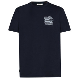 T-shirt homme Icebreaker Men Merino 150 Tech Lite SS Tee Evolving Layers bleu foncé Midnight Navy