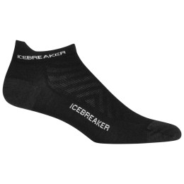 Chaussettes femme Icebreaker Run+ Ultralight Micro noir / blanc Black/Snow