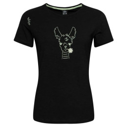 T-shirt femme Chillaz Valencia Happy Alpaca noir Black