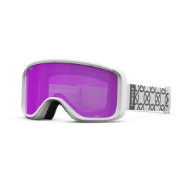 Lunettes de ski femmes Giro Sagen W blanc White Monogram Amber Pink/Yellow