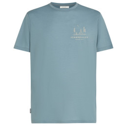 T-shirt homme Icebreaker Men Merino 150 Tech Lite SS Tee Peaceful Pass bleu clair Flint Blue