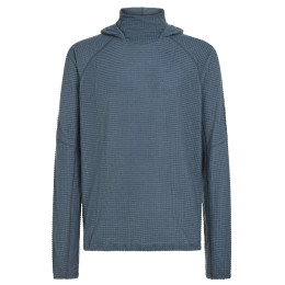 Sweat-shirt homme Icebreaker Men Mer 400 RealFleece Grid Pulover Hood bleu / gris Abyss