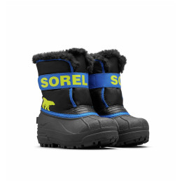 Bottes d'hiver enfant Sorel Childrens Snow Commander™ Boot noir / rouge Black, Super Blue