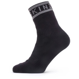 Chaussettes imperméables SealSkinz WP Warm Weather Ankle Length with Hydrostop vert Black/Grey