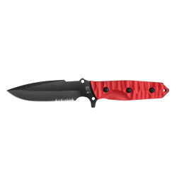 Couteau TB OUTDOOR Maraudeur Survival Knife G10 Serrated rouge