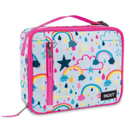 Boîte alimentaire Packit Classic Lunch Box rose / gris Rainbow Sky