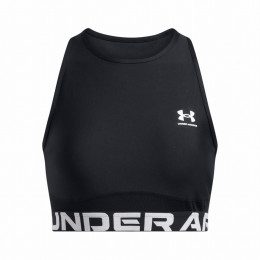 Top femme Under Armour HeatGear Rib Tank noir / blanc Black