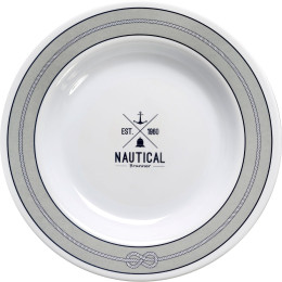 Assiette Brunner Deep plate white gris / blanc