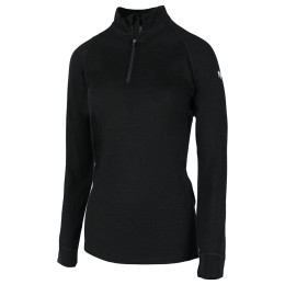 T-shirt femme Zulu Merino 160 Zip Long vert Black