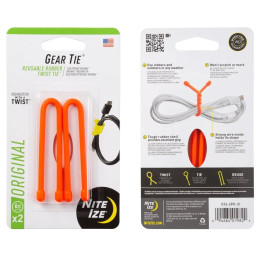 Fil de ligature Nite Ize Gear Tie 6" orange Oranžové