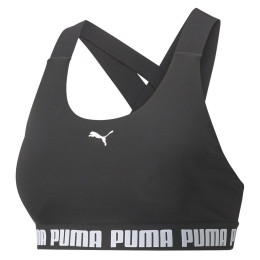 Soutien-gorge sport Puma Mid Impact Feel it Bra noir / blanc black