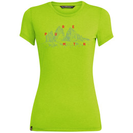 T-shirt femme Salewa Graphic Dri-Rel W S/S Tee green TendershotMelange