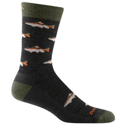 Chaussettes homme Darn Tough Spey Fly Crew vert foncé charcoal