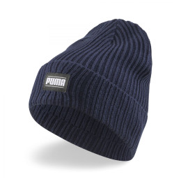 Bonnet d'hiver Puma Ribbed Classic Cuff Beanie bleue blue