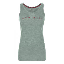Top femme Ortovox 120 Cool Tec Icons Top W green GreenForrestBlend
