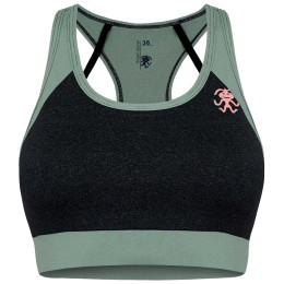 Soutien-gorge sport Rafiki Corona noir/vert GraniteGreen