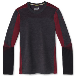 T-shirt fonctionnel homme Smartwool M Intraknit Merino 200 Colorblock Crew gris / rouge CharcoalHeather