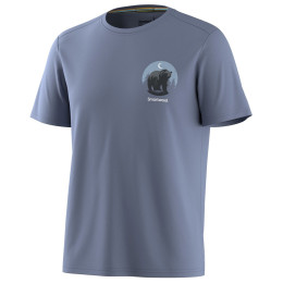 T-shirt fonctionnel homme Smartwool Men's Lunar Bear Active Short Sleeve Graphic Tee bleu foncé NIGHTFALL BLUE