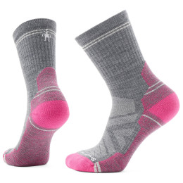 Chaussettes femme Smartwool W Hike Light Cushion Crew gris / rose power pink