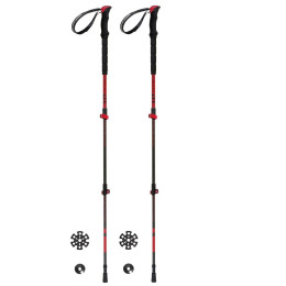 Bâtons randonnée Ferrino Nuptse noir / rouge