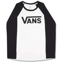 T-shirt femme Vans Drop V Ls Raglan-B blanc / noir White