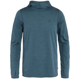 Sweatshirt fonctionnel homme Fjällräven Abisko Sun-hoodie M bleu / vert Indigo Blue