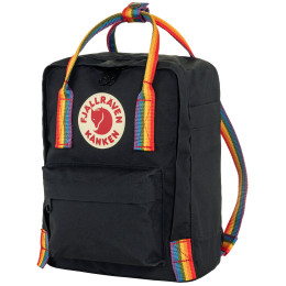 Sac à dos Fjällräven Kånken Rainbow Mini vert Black-Rainbow Pattern