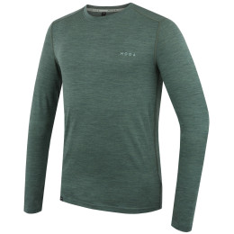 T-shirt homme MOOA MerinoSilk 160 long vert green melange