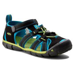 Sandales enfant Keen Seacamp II CNX JR (2019) vert Black/BlueDanube