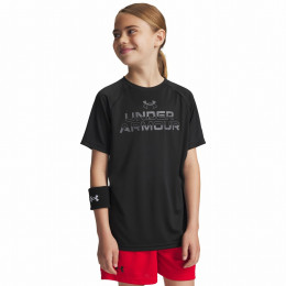 T-shirt enfant Under Armour Tech Split Wordmark SS-BLK noir Black