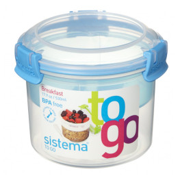 Boîte alimentaire Sistema Breakfast To Go 530ml bleue