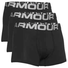 Short homme Under Armour Charged Cotton 3in 3 Pack vert Black/Black/Black