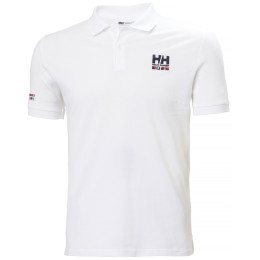 T-shirt homme Helly Hansen Messina Graphic Fitted Polo blanc 002 WHITE