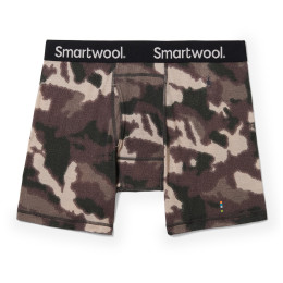 Caleçons fonctionnels homme Smartwool M Merino Print Boxer Brief Boxed brun dune blurred camo print
