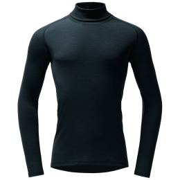 T-shirt fonctionnel homme Devold Adventure Merino 190 H.Neck Man bleu foncé Ink