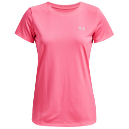 T-shirt femme Under Armour Tech SSC - Solid rose Pink Punk / / Metallic Silver