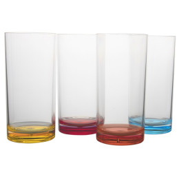 Jeu de verres Gimex Longdrink Rainbow 4 pcs