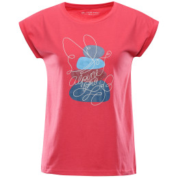 T-shirt femme Alpine Pro Okina rose rouge red