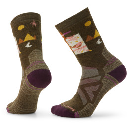 Chaussettes femme Smartwool W Hike Full Cushion Alpine Perch Crew brun military olive