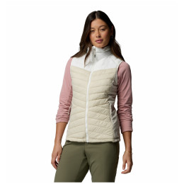 Gilet femme Columbia Powder Pass™ III Hybrid Vest beige Dark Stone, Sea Salt