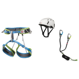 Kit via ferrata Ocún Via Ferrata Webee pail set bleue