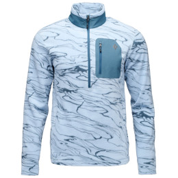 Sweat-shirt homme Black Diamond Rift HZ Fleece Jacket bleu clair Relief-Fog Blue-Midnight Blue