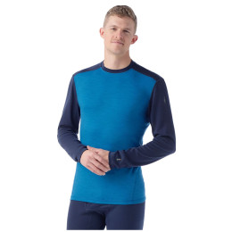 T-shirt fonctionnel homme Smartwool M Classic Thermal Merino Base Layer Crew Boxed bleu / bleue claire nival blue-deep navy