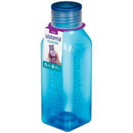 Bouteille Sistema Square 475ml bleu foncé