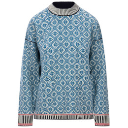 Pull femme Dale of Norway Langøy Fem Sweater bleu / blanc Arctic Blue Offwhite